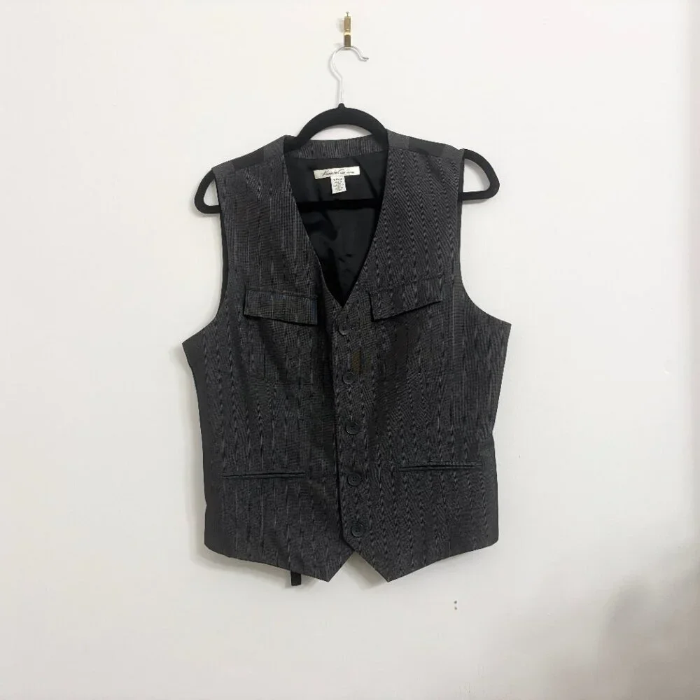 EUC Kenneth Cole Charcoal Gray Formal Vest - sz Small